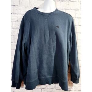 Izod Dark Blue Crew Neck Long Sleeves Sweatshirt XXL Lightweight Soft Comfy